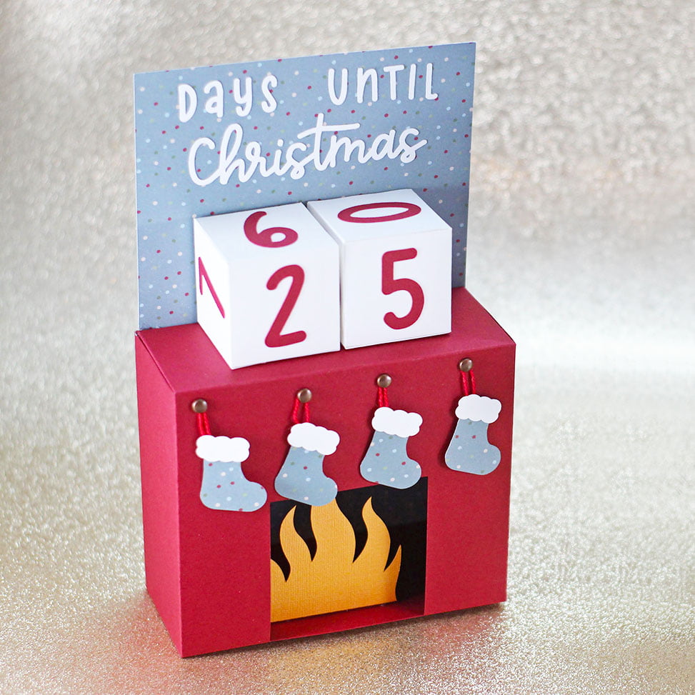 Christmas Countdown Fireplace Advent Calendar Papercraft Tutorial