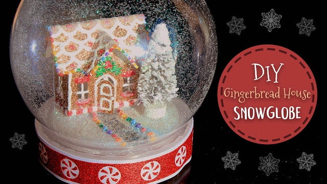 Gingerbread House Snow Globe Tutorial