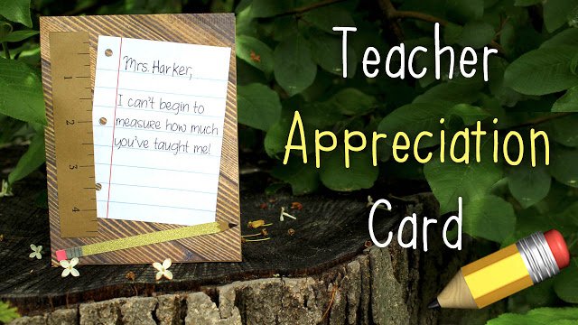 Easy Teacher Appreciation Card Tutorial