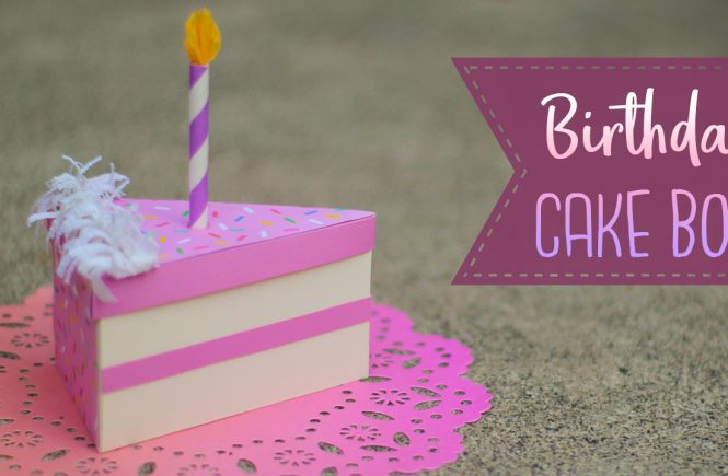 Paper Birthday Cake Slice Gift Box