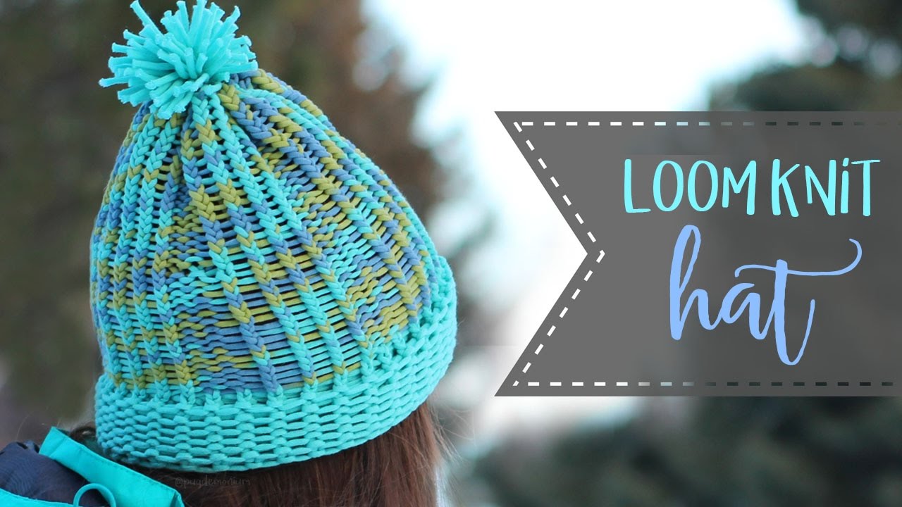 Easy Loom Knit Hat Tutorial - Knit & Purl Stitches - EssyJae.com