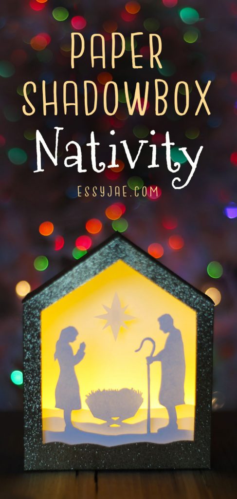 Diy Paper Shadowbox Nativity Scene Free Svg Cut File Essyjae