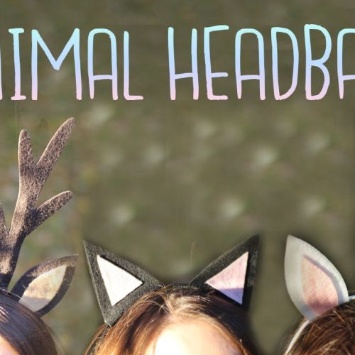 3 Cute Felt Animal Ear Headbands (Cat, Unicorn & Deer)