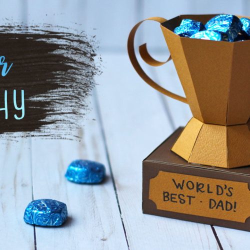 3D Paper Trophy Treat Holder for Father’s Day!