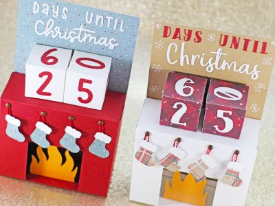 Christmas Countdown Fireplace Advent Calendar Papercraft Tutorial