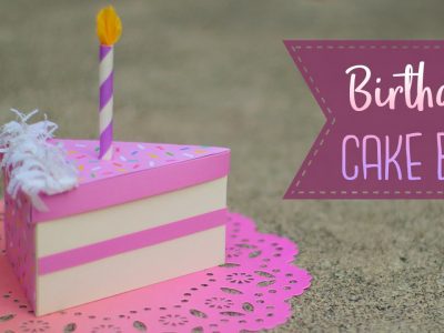 Paper Birthday Cake Slice Gift Box