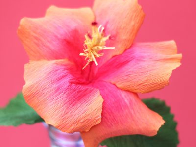 How To Add Hand Painted Details to Crepe Paper Flowers Using Acrylic Paint