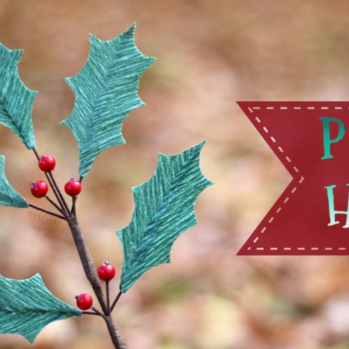 Crepe Paper Holly Tutorial