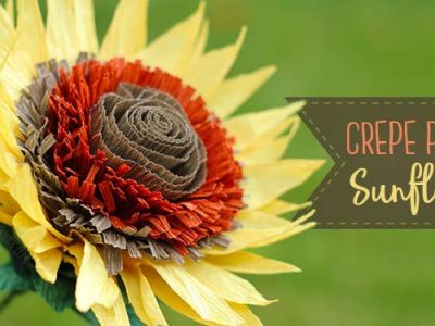 Crepe Paper Sunflower Tutorial