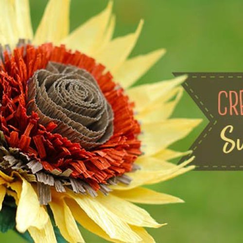 Crepe Paper Sunflower Tutorial