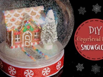 Gingerbread House Snow Globe Tutorial
