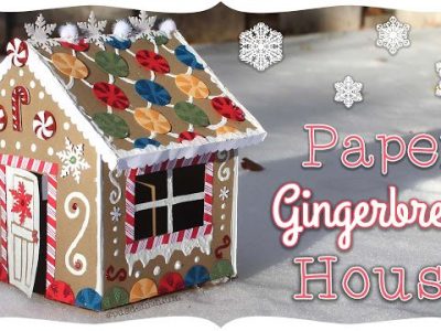 Simple Paper Gingerbread House Tutorial