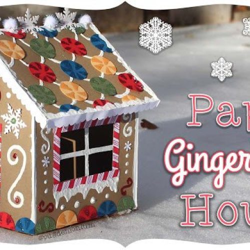Simple Paper Gingerbread House Tutorial