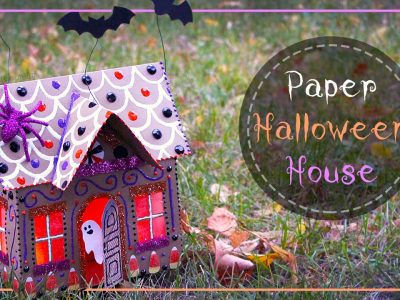 Halloween Paper Gingerbread House Tutorial