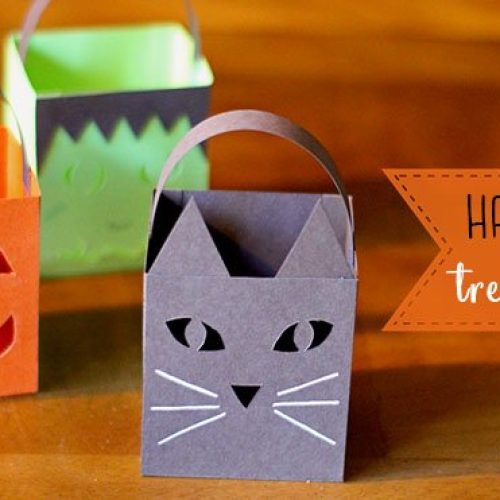 Halloween Paper Treat Box Luminaries