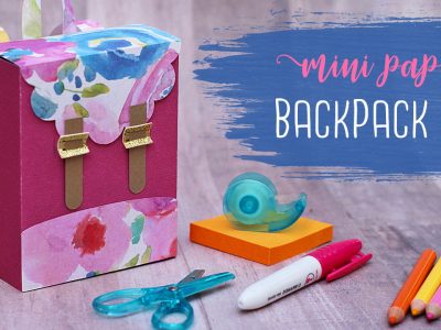 Paper Backpack Gift Box Tutorial  🍎 Teacher Gift Idea