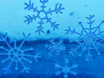 DIY Snowflake Window Clings